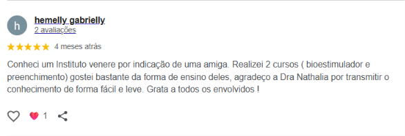 Avaliação Google · Instituto Venere